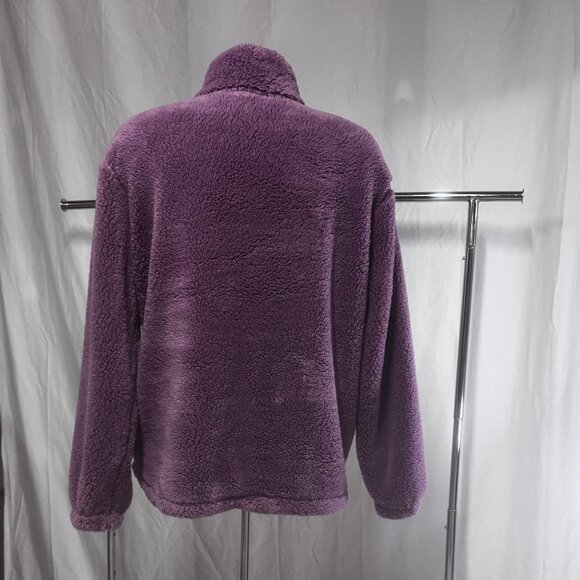 Mauve Teddy Zip-Up Jacket, Sz L NWOT - Picture 5 of 5